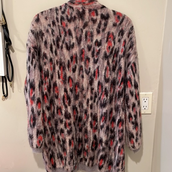 Anthropologie long cardigan, leopard print - Picture 4 of 4